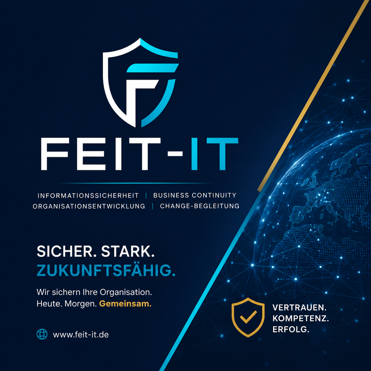 FEIT-IT Markenmotiv Sicher. Stark. Zukunftsfähig.